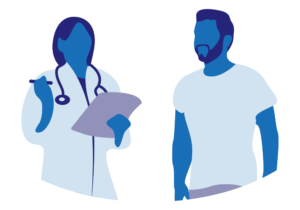 illustration médecin et patient