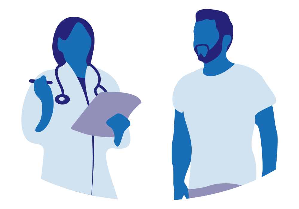 illustration médecin et patient